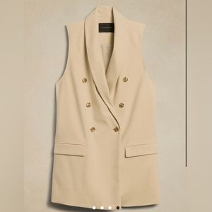 Banana Republic Long Flannel Suiting Vest